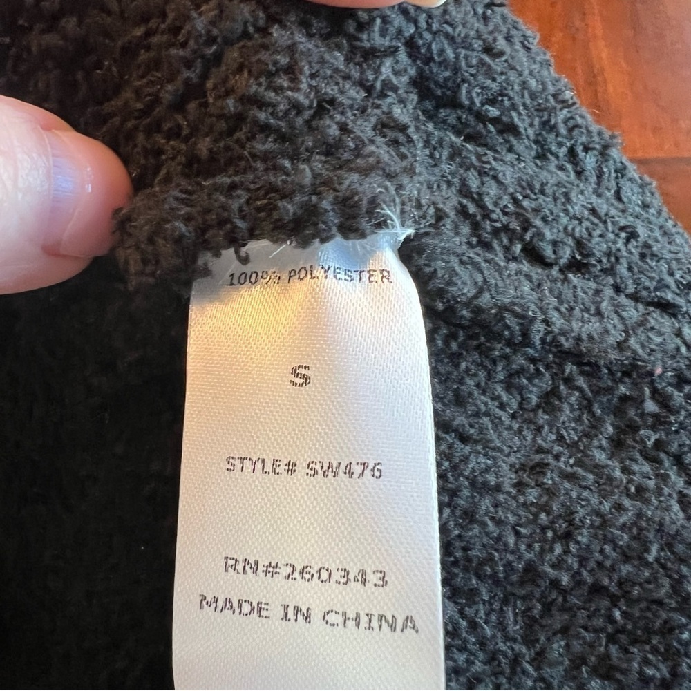 NWOT Sweet Lovely by Jen Cozy Black Knit Sweater Size S - Picture 6 of 6